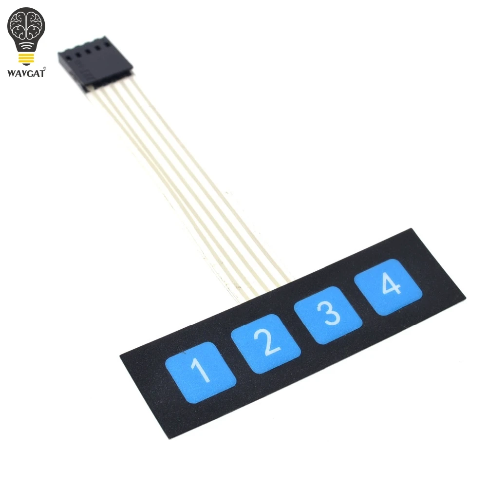 1pcs 1x4 4 Key Matrix Membrane Switch Keypad Keyboard Control Panel SCM Extended Keyboard Super Slim Controller for Arduino