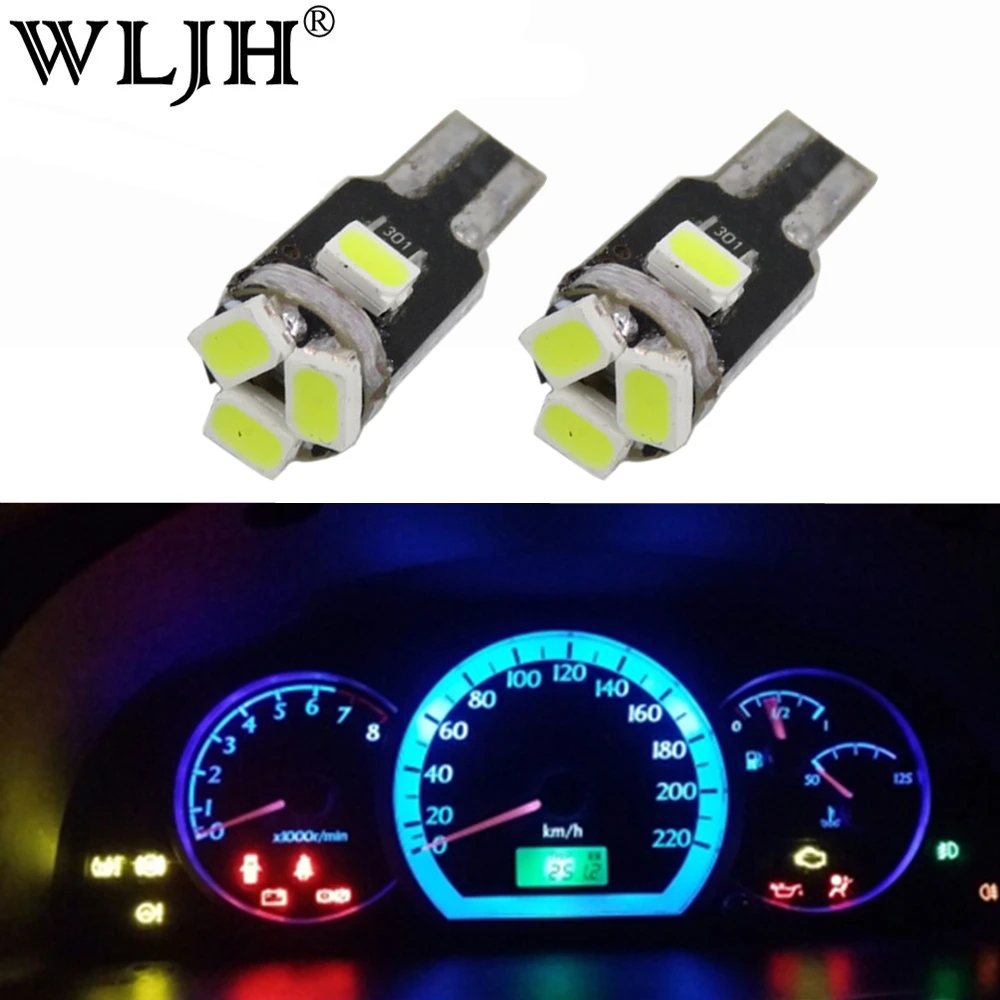 WLJH 10 шт. белый красный зеленый синий Dash T5 светодиодный торцевой лампа приборной
