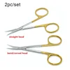 2pcs Nose Equipment cosmetic surgery gauge Ophthalmic Surgical Caliper tools Double eyelids stainless cut canthus Fine Scissors 1