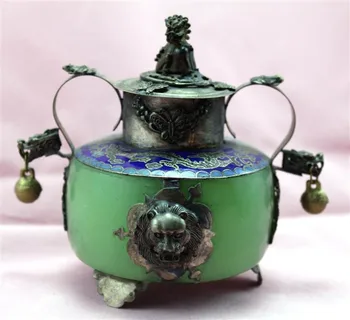 

design Decorate unique design antique monkey dragon phoenix tibet silver porcelain teapot;TBW-002 tools wedding Decoration Brass