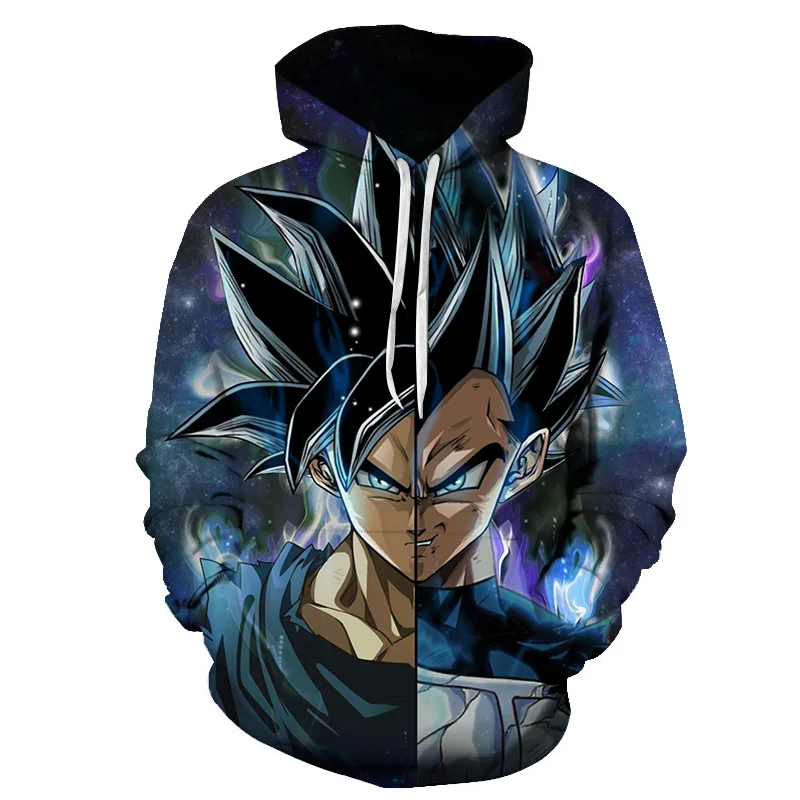 

2019 Japanese Popularity Anime DBZ 3D Printed Hoodies Men / Women Hooded Sweatshirts Plus Size Unisex Polluver 3XS-5XL