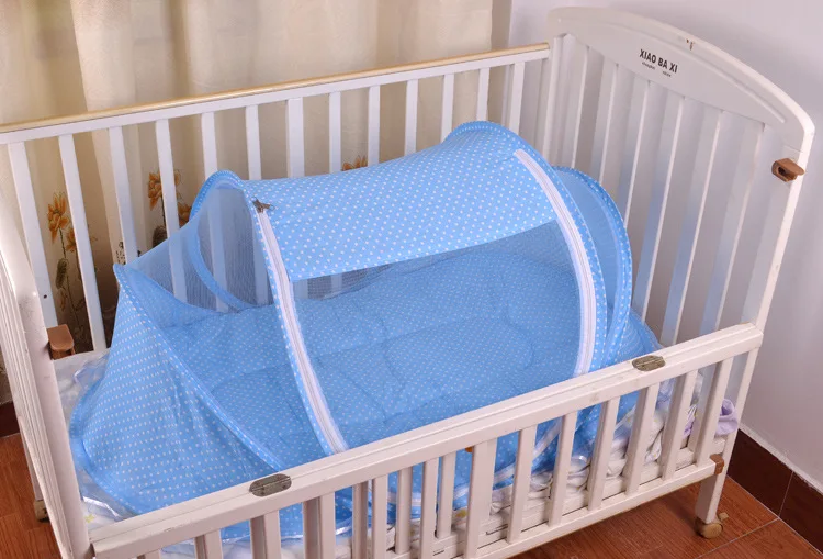 Foldable New Baby Crib 0-3 Years Baby Bed With Pillow Mat Set Portable Folding Crib With Netting Newborn Sleep Travel Bed Newest13