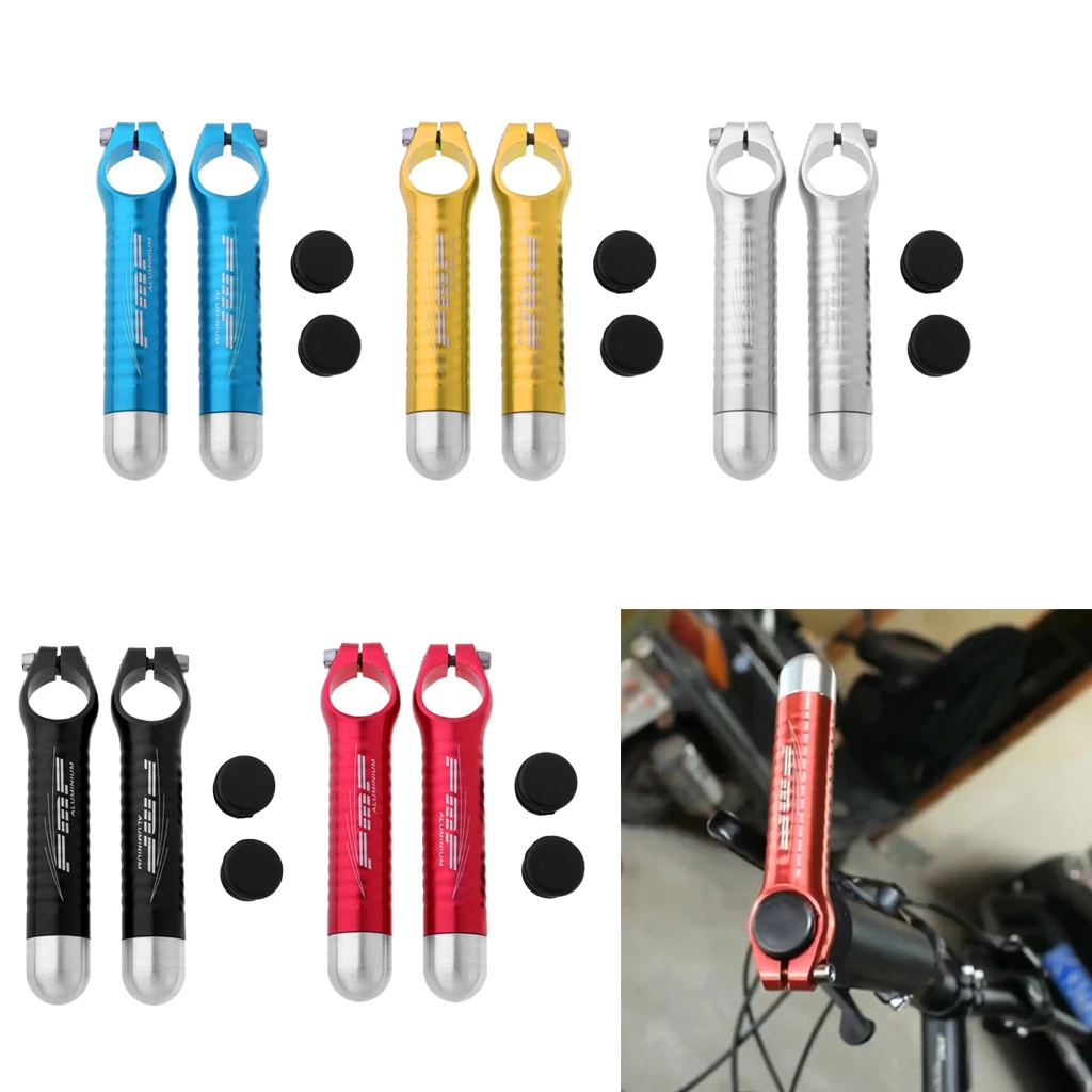 

1 Pair Bicycle Handlebar Bar End Grips Non-Slip Bike Handle Auxiliary Handlebar Replacements for MTB Mountain Road Bikes Cycling