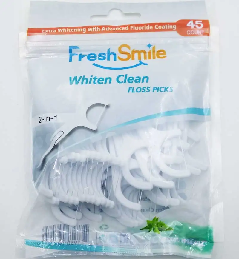 

45 pcs per bag Whiten Clean Floss Pick 2 in 1 with Removable Pick