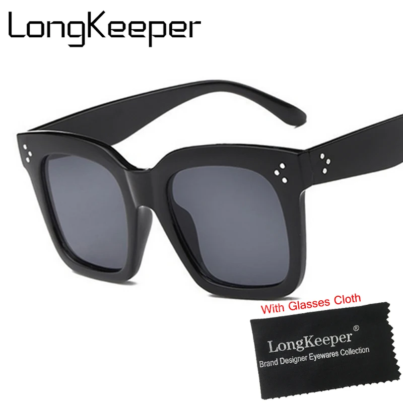 

LongKeeper Sunglasses Women Square Butterfly Shades Popular Black Frame Sun Glasses Ladies Eyewear Accessory Lunettes UV400