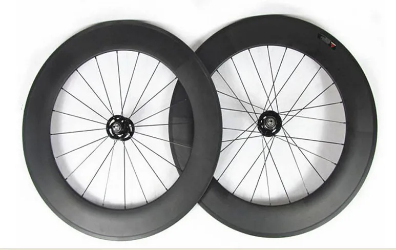

roue carbone 700c carbon wheels 88mm width 25mm tubular wheelset for track bicycle with fixed gear Novatec hubs 165SB/166SB