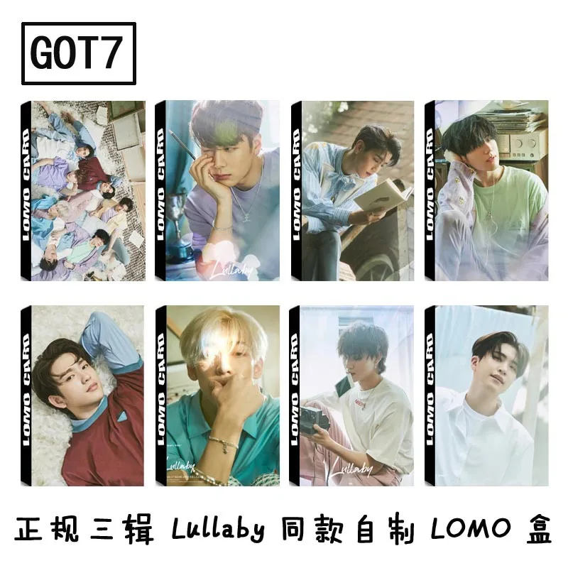 

30Pcs/set Kpop GOT7 Lullaby Lomo Cards JACKSON Postcards Decoration Self Made Photo Picture Cards Fan Gift Decoration Supplies