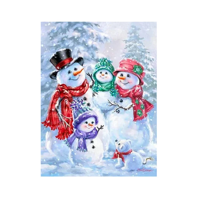 

Diamond embroidery snowman DIY 5D diamond painting cross stitch crafts diamond mosaic kit rhinestones paste Christmas scenery DC