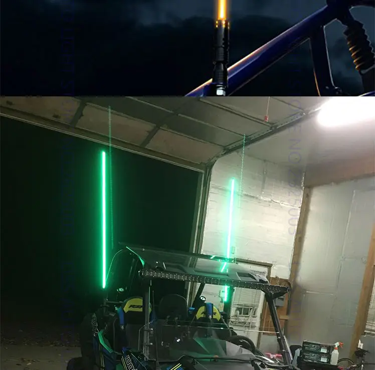 Led Safety Flag Light Sand Dunes Fiber Optic Light Warning Sand Flag Lights Led Antenna with Quick Mount for ATV UTV Truck Cars Outdoors (9)