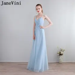 JaneVini Vestidos шифоновое платье, большие размеры, кружевное платье с v-образным вырезом для свадебной вечеринки, платья для матери невесты, 2018 Robe
