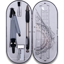 Nuovo 8 Pz/set Disegno Bussola Righello Kit sacchetto di Scuola Gli Studenti di Cancelleria Esame di Apprendimento di Matematica Strumenti Regali