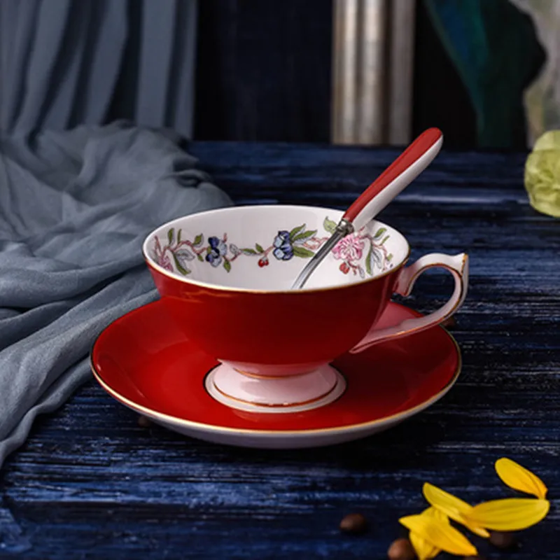 1 набор топ-класса чайная чашка и блюдце из европейской керамики набор кофейных чашек чашки керамические расширенные фарфоровые чашки для подарков 5ZDZ110