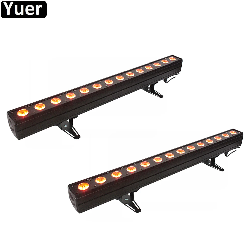 2Pcs/Lot 14x12W RGBW-UV 6In1 LED Wall Wash Light DMX512 Washer Flood Light DJ Bar Party Show Music Stage Light Decorative Lamp 2pcs lot dj equipments 66x3w led rgb 3in1 par light music dmx 512 sound wash strobe light party disco ktv stage lighting effect