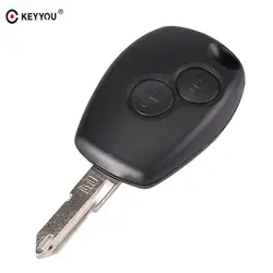 KEYYOU 40x2 пуговицы автомобиль дистанционного оболочки для Megane Modus Clio Kangoo Logan Sandero Duster Renault Бесплатная доставка