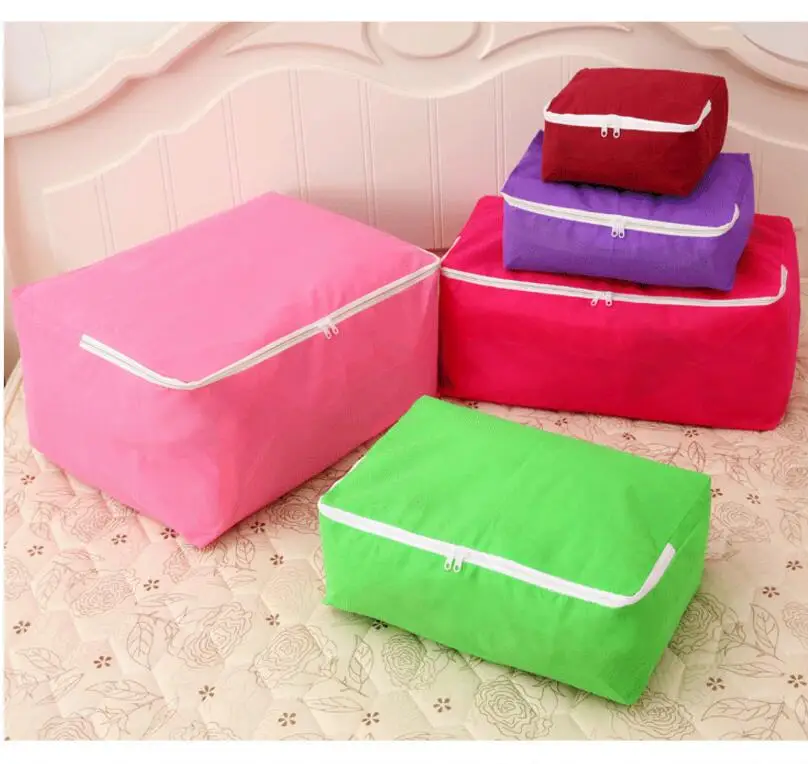 5 Size Non-woven Fabric Storage Bags Quilt Folding Clothes Storage Organizer Clothing Shoes Underwear Travel Bag Reusable