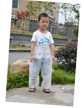 

Unisex kids rain pants outdoor split raincoats boys girls polka dots children waterproof pants trousers free shipping