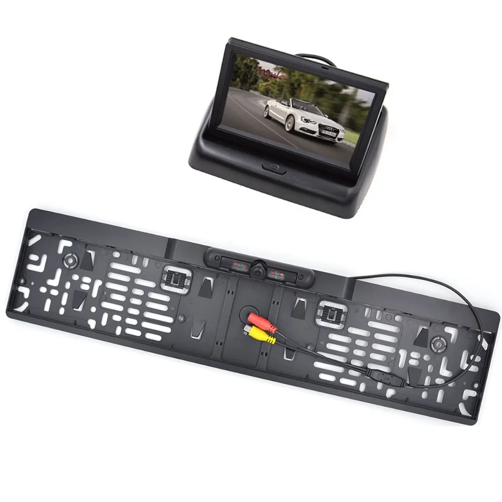 

4.3" Foldable Car Monitor With Rear View Camera High Resolution Color Folding TFT LCD Car Monitor Display Parking Assistance