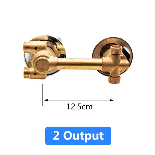Vagsure 2/3/4/5 способов Выход латунь смесительный клапан переключателем Термостатический смеситель для душа кран Температура смеситель Управление винт Ванная комната - Цвет: 2ways 12.5cm screw