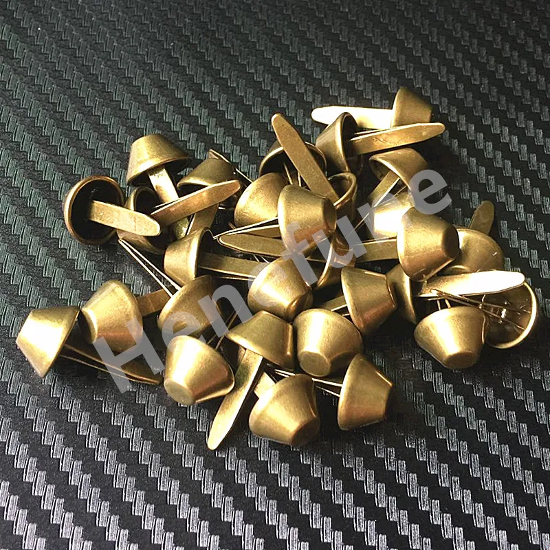 

50pcs 15mm/12mm Bronze Rivets Spike Studs Spots Nailhead Punk Rock DIY Leather Craft for Shoes Clothing Bag Parts Decoration