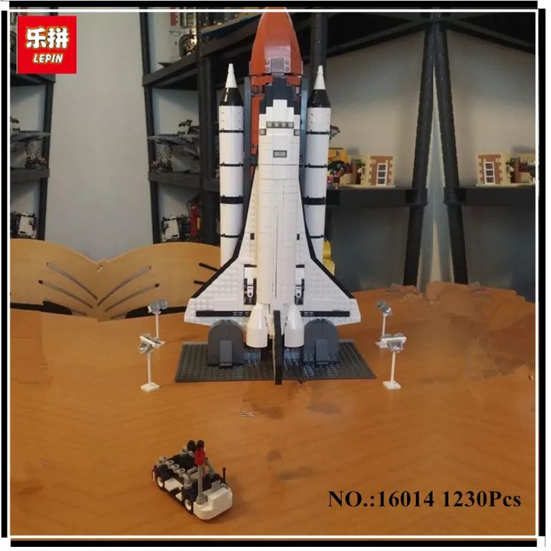 

PRESELL New LEPIN 16014 1230Pcs Space Shuttle Expedition Model Building Kits Mini Blocks Bricks Compatible Children Toy 10231