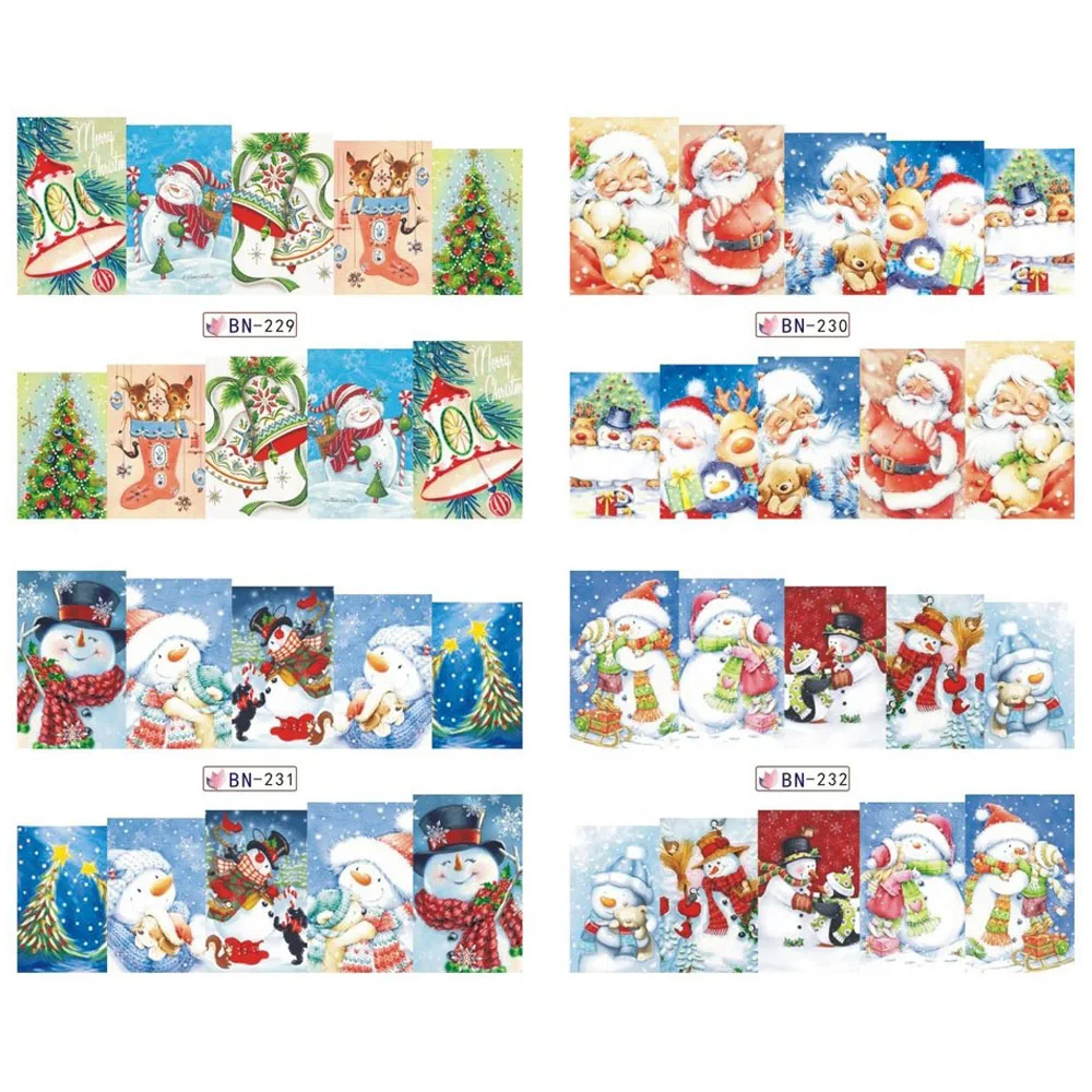12pcs-lot-Nail-Art-Sticker-Christmas-Winter-Snowman-Pattern-DIY-Nails-Decorations-Tips-Nail-Care-Decals