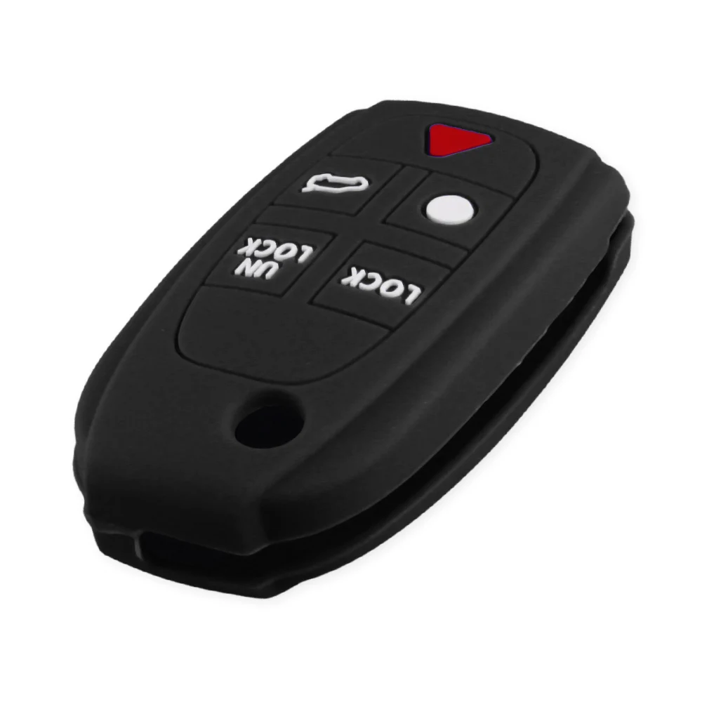 KEYYOU 30 шт. для Volvo S40 XC90 S80 XC70 S60 V70 D05 силиконовый дистанционный корпус выкидного ключа крышка Fob оболочки держатель кожи 5 кнопок без ключа