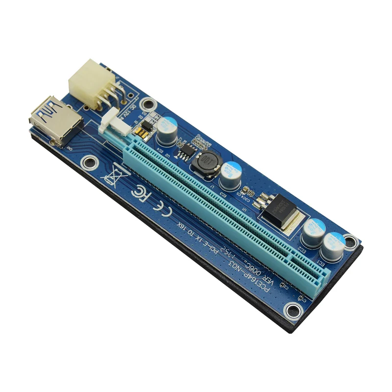 6GPU горная материнская плата с 6 шт. PCI-E Riser Card PCIE 1x to 16x адаптер удлинитель 1x to 16x USB 3,0 кабель для BTC Rig LTC Miner
