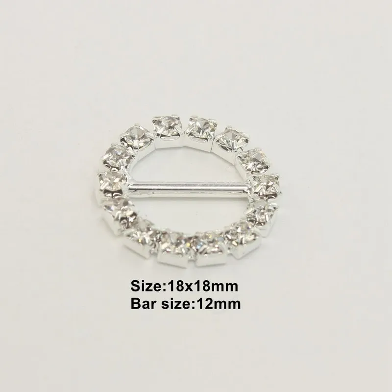 22mm/17mm Rhinestone Diamante лента слайдер пряжка крючок аксессуары купальник бикини набор украшение пояса металлическая кнопка