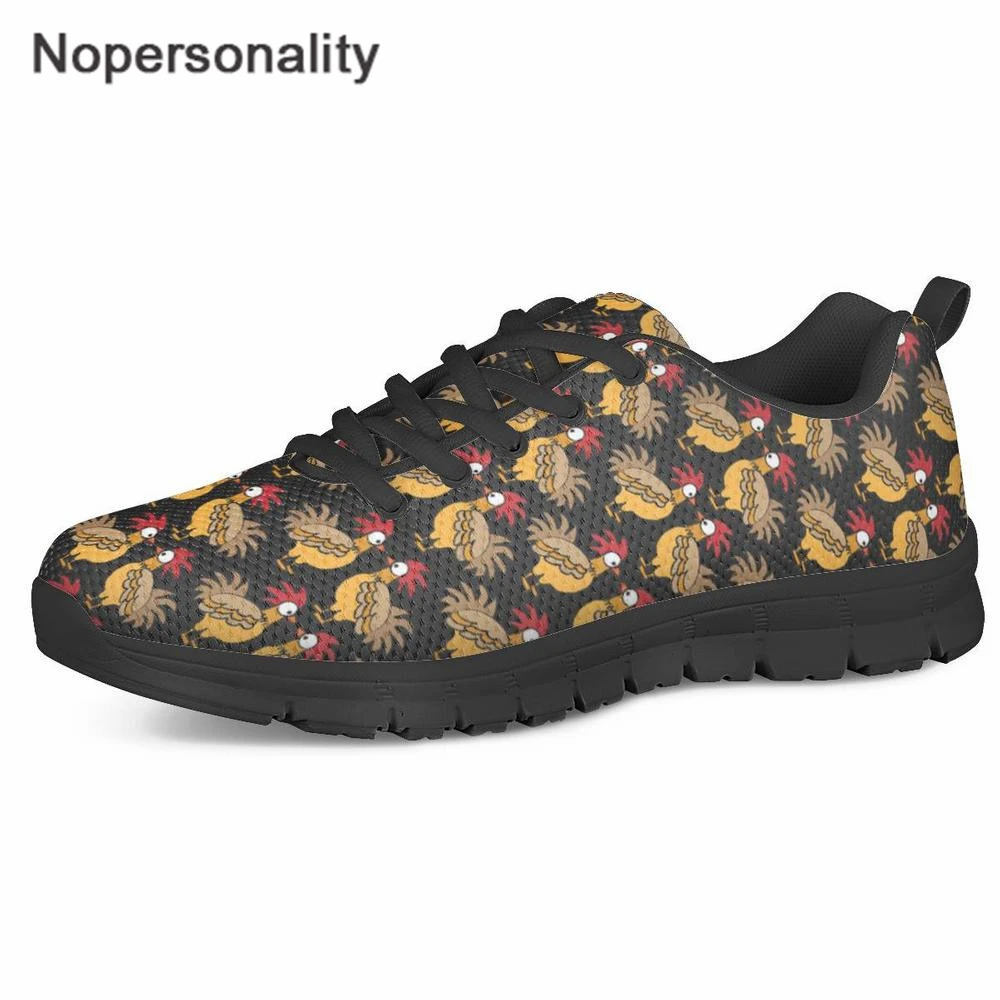 Nopersonality Classic Farm Chicken Prints Flat Sneakers For Ladies Summer Spring Mesh Shoes Women Lace Up Casual Walking Shoes Women S Flats Aliexpress