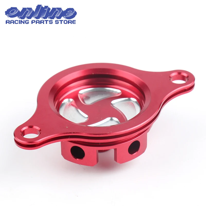 CNC Алюминиевый Масляный фильтр крышка Крышка для HONDA CRF450R 2009- мотоцикл мотокросса запасные части