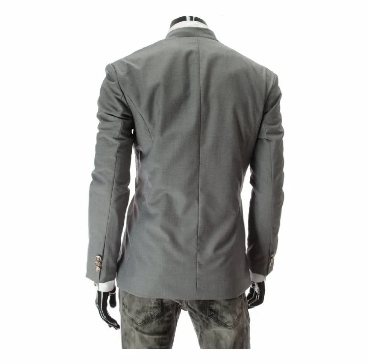 Для мужчин для бизнес на каждый день Slim Fit Модные однотонные Демисезонный корейский стиль Асимметричный дизайн костюм Цвет костюм для Для мужчин M-2XL