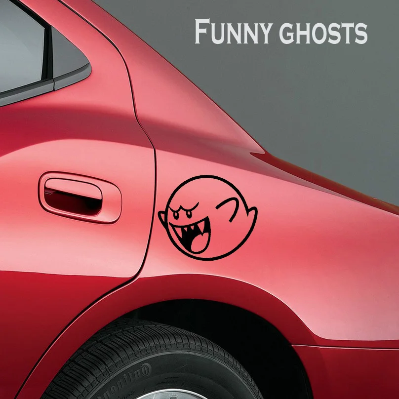 

Car- stying Cute Flying Ghost Personality Vinyl Car Sticker Decoration fine Decals Jdm