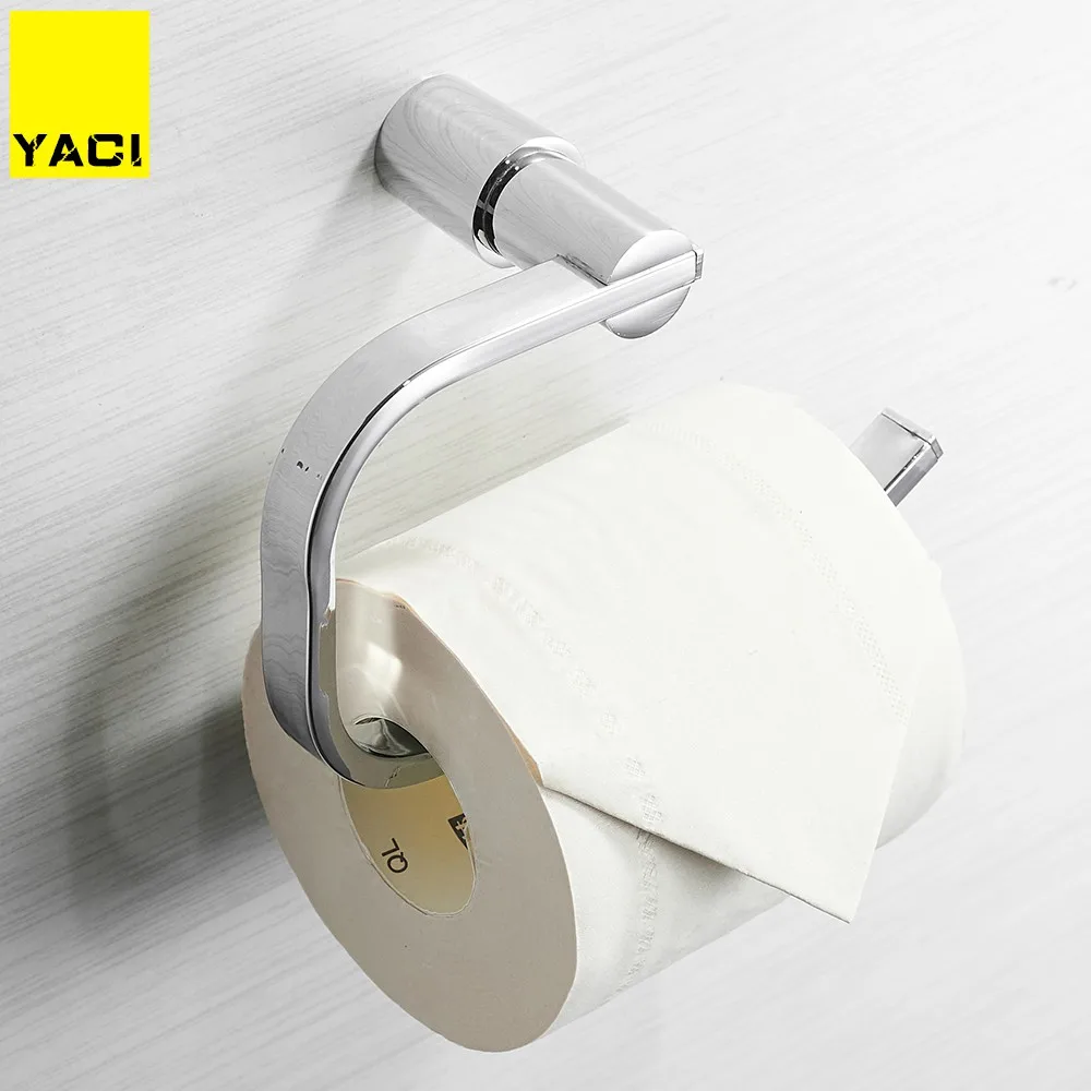 YACI держатель для туалетной бумаги хромированный держатель для туалетной бумаги аксессуары для ванной комнаты Настенные Аксессуары для