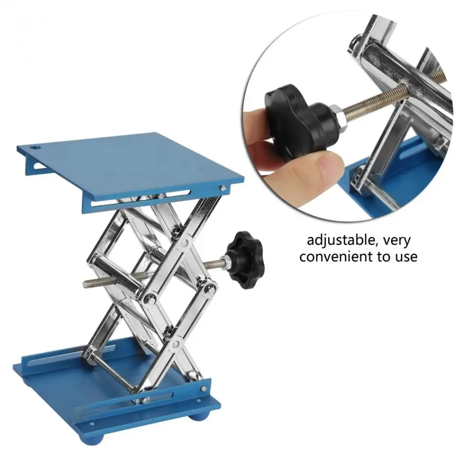 Алюминий оксид лаборатории подъемная платформа стенд Scissor Rack 150*150*250 мм Регулируемая подъемная платформа жердь-держатель