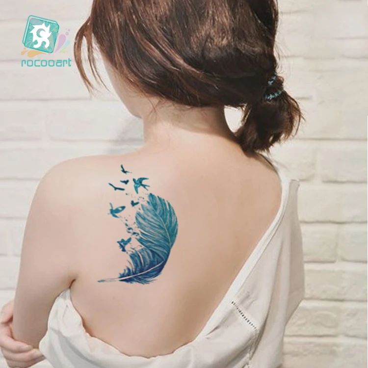 Rocooart カラフルなアロー Taty 羽フェイクタトゥー女性 Tatuagem 大タトゥー防水一時的なタトゥーステッカーのための男性 Tattoo Sticker Waterproof Temporary Tattoo Stickertemporary Tattoo Sticker Aliexpress