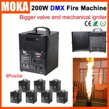 8 шт./лот механический воспламенитель генератор огня с dmx-пультом DMX 512 Пламя машина 4 м высота пламени сценический эффект использовать огонь жидкость