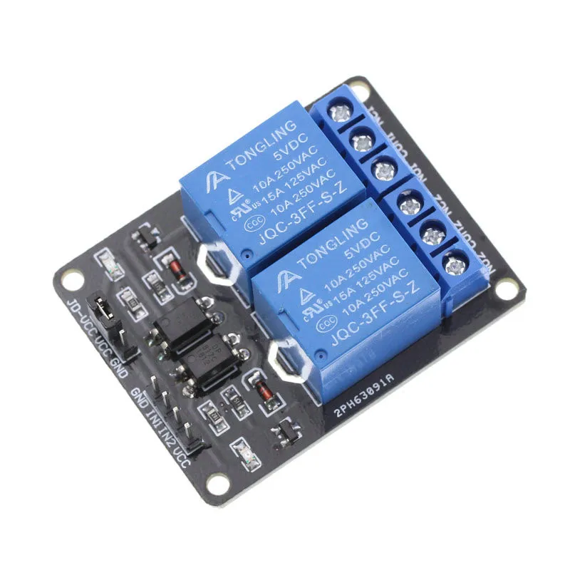 1 шт./лот новый 5 в 2 канальный релейный модуль щит для Arduino ARM PIC AVR DSP Electronic 10A|Детали