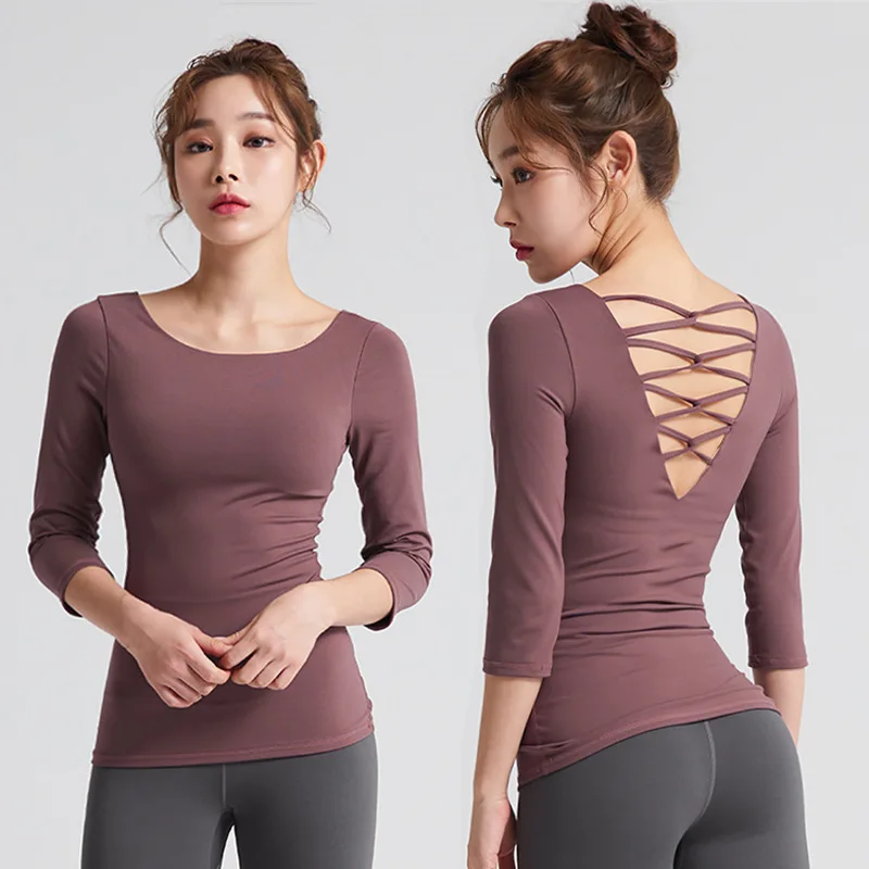 

Women Gym Yoga Tops Yoga Shirts Long Sleeve Workout Tops Fitness jersey Running Female Sport T-Shirts Training Yoga Sportswear