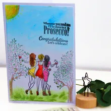 fairy Clear stamps friend Girl Merry Christmas rubber transparent Silicone Stamp for Scrapbooking DIY decor tool Happy New year 