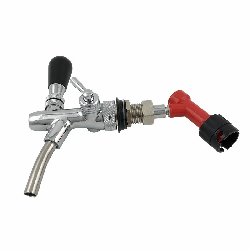 Adjustable Beer tap faucet Flow Controller Chrome Plating With Quick Adapter and Liquid Pin Lock Disconnect For Homebrew keg (22)