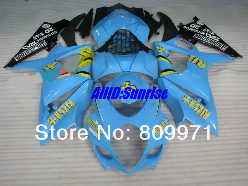 

S433 Hi-grade RIZLA blue full Fairing for SUZUKI GSXR1000 2007 2008 GSX-R1000 07 08 GSXR1000 K7 07 08 2007 2008