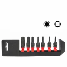 Пневматический шестигранный Набор торцевых головок, соединительные инструменты, ветровая пушка, узор, Звездный ключ, отвертка, головка, модель, Т-образный держатель, органайзер, ударный