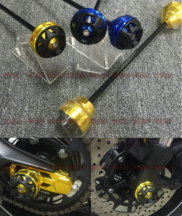

Bike GP fits Yamaha MT 09 13 - 16 CNC modified front and rear wheels drop resistance rubber ball crash protection bars 2 pairs
