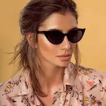 Gafas de sol cuadradas Retro Unisex con forma Irregular de ojo de gato Vintage para hombre o mujer