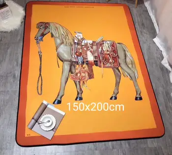 

Wholesale Quality doormat Villa Palace Horse Bath Living Room Bedroom floor Mat Europe style Carpet Rug Non-slip Plush 150x200cm