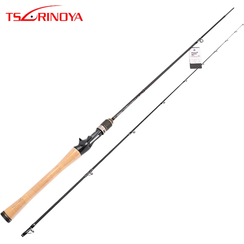 TSURINOYA PROFLEX 1.89m 2 Section Carbon Casting Rod Fast Action Light Baitcasting Rod Lure Weight 3-12g Bass Fishing Rod Pole