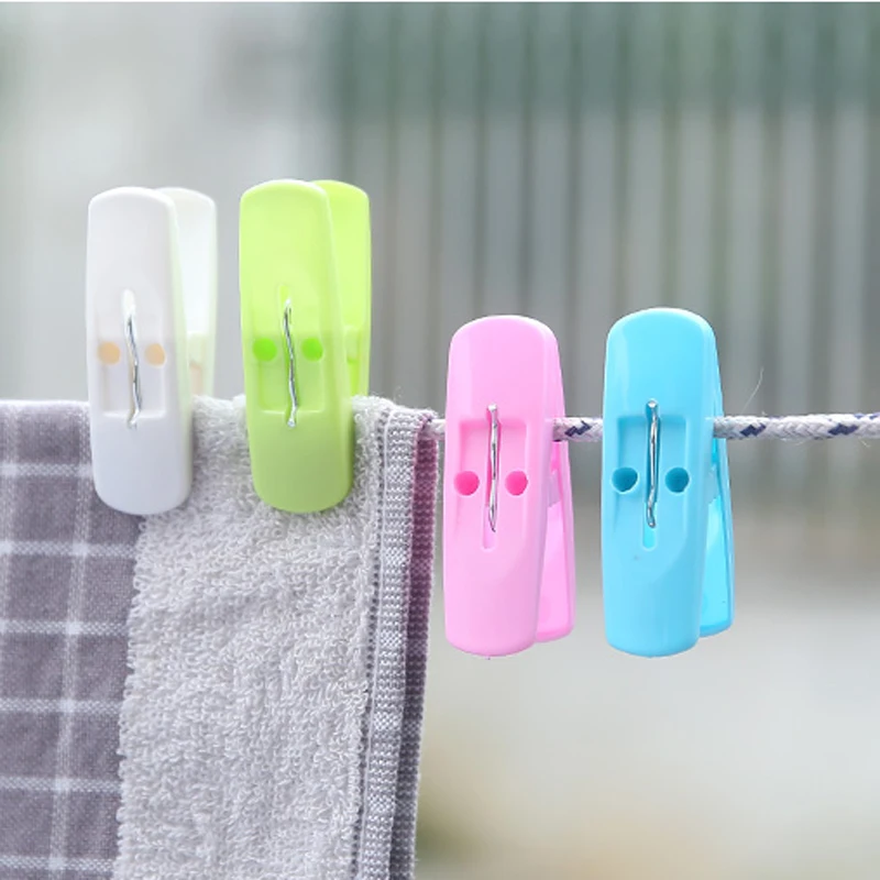 

Multifunctional Plastic Clothespins Mini Non-slip Windproof Laundry Clips Photo Clips for Underwear Socks Drying 6.5*3*2cm