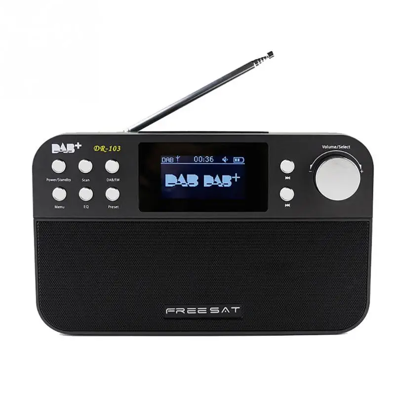

FREESAT DR-103 Portable Digital DAB+ / DVB / FM RDS radio Support 2.4 inch TFT Screen 2200mAh 18650 Battery