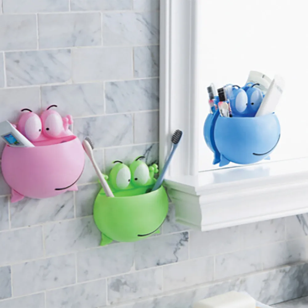 

New Arrival Bathroom shelf Owl hook Kitchen Sticker Hook Plastic Toothbrush Rack Cartoon Socket Plug Hook Holder Bath products