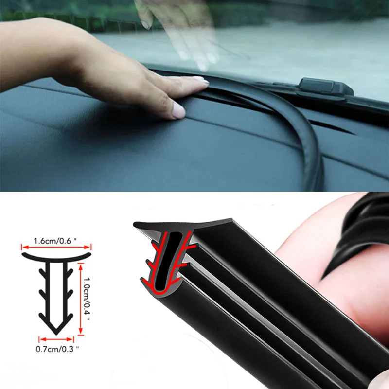 

1.6M Car Styling Dashboard Soundproof Seal Strip For Toyota Corolla Avensis RAV4 Yaris Auris Hilux Prius verso MG 3 ZR Buick
